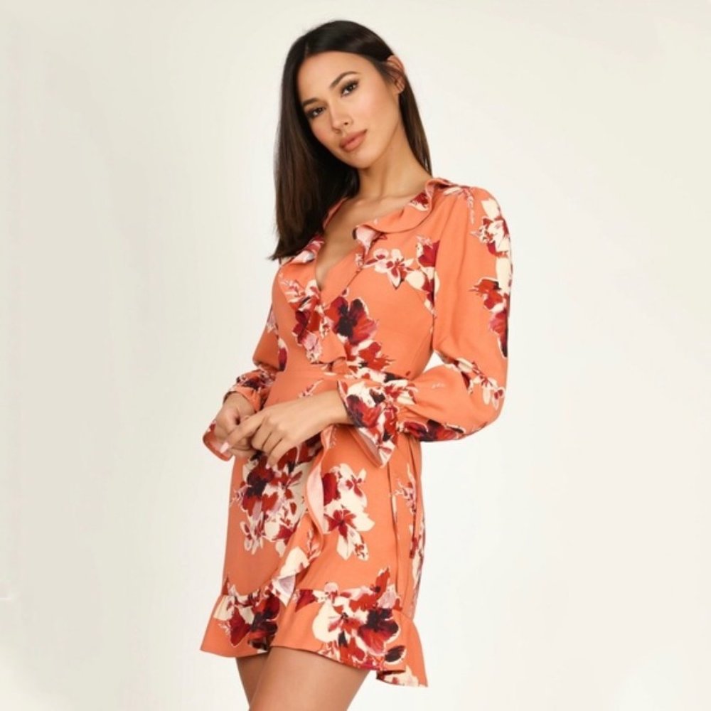Rio Ruffle Floral Surplus Dress - Picture 3 of 6